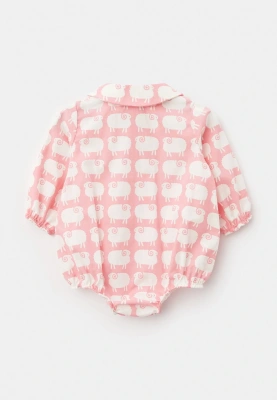 Ромпер Валенсия из хлопка в розовом цвете