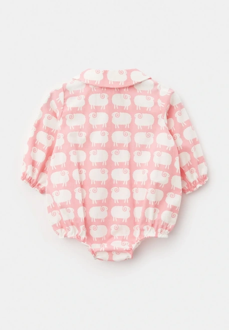 Ромпер Валенсия из хлопка в розовом цвете