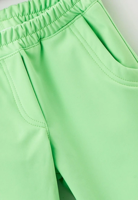 Брюки из водонепроницаемой ткани в салатовом цвете