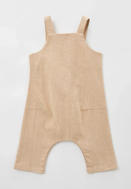 Комбинезон для малышей из крапивы в бежевом цвете