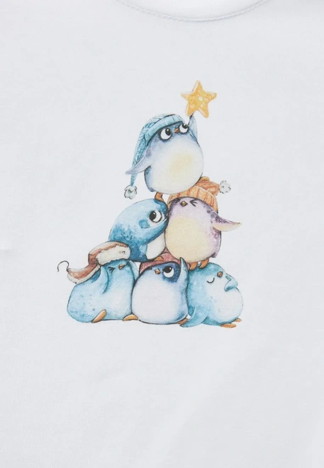 Лонгслив с принтом в белом цвете для девочек