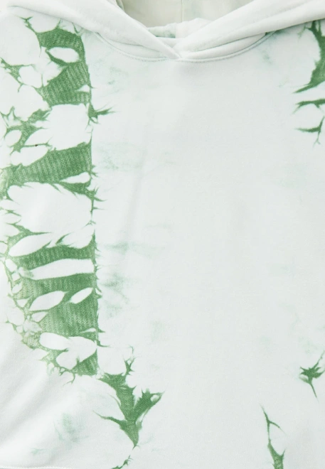 Костюм спортивный из плотного футера с принтом в стиле тай-дай