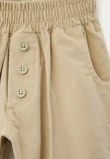 Брюки Кейс из микровельвета в бежевом цвете