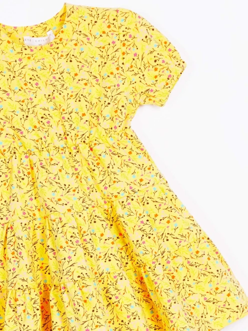 Платье приталенное с широкой юбкой из трикотажа