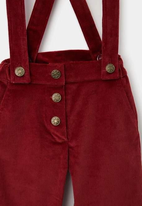 Брюки Кларис из вельвета со съемными подтяжками