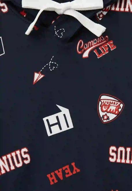 Толстовка Голливуд с принтом в темно-синем цвете