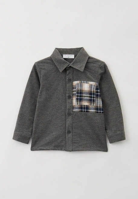 Рубашка серого цвета с карманом