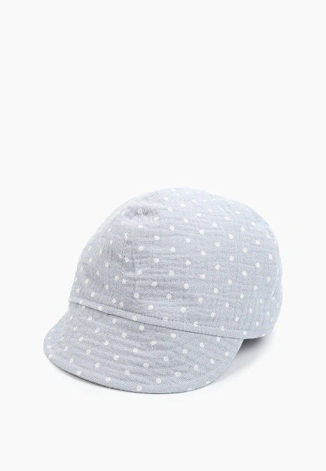 Кепка из муслина в горошек