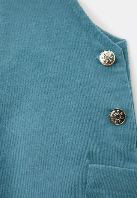 Комбинезон Эллиот из вельвета в серо-голубом цвете