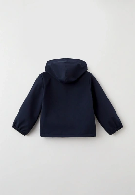 Куртка темно-синего цвета на молнии из влагозащитного материала софтшелл