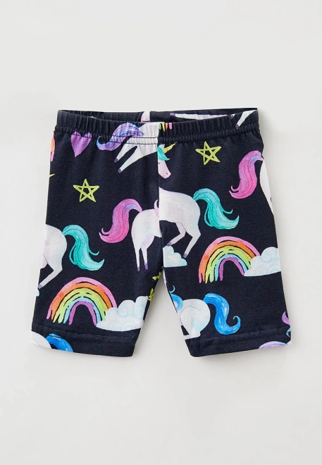 Капри для малышей с принтом единороги на темно-синем