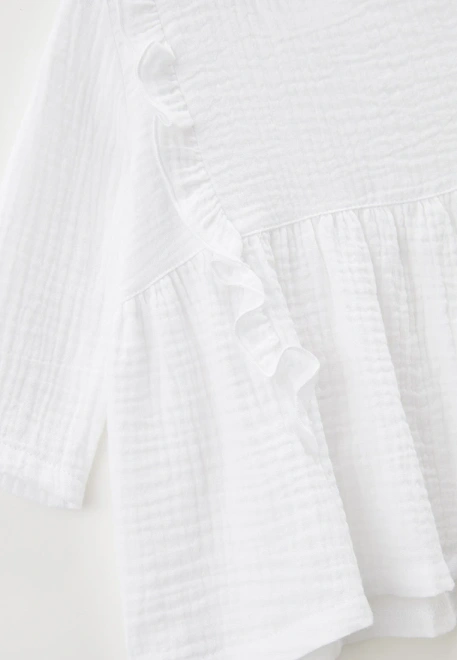 Платье для малышей из белого муслина