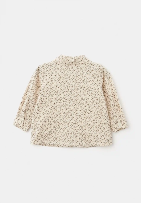 Рубашка Тревис из теплого хлопка в молочном цвете Рубашка Тревис из теплого хлопка в молочном цвете