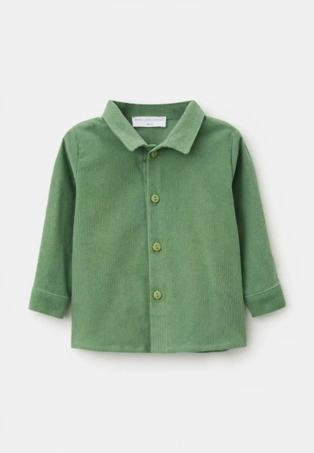 Рубашка Тревис из вельвета  в зеленом цвете Рубашка Тревис из вельвета  в зеленом цвете