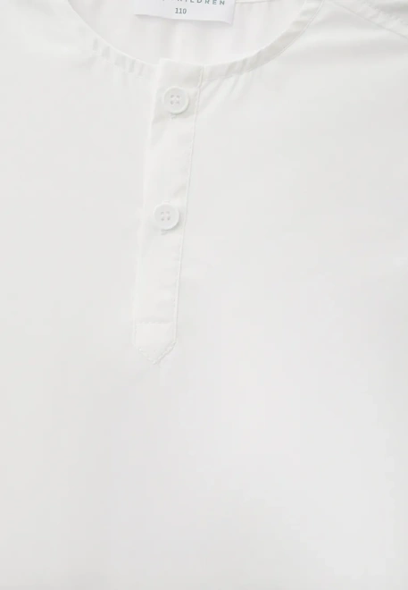 Рубашка с планкой из белого поплина