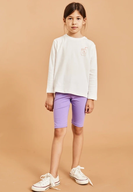 Велосипедки в бледно-сиреневом цвете