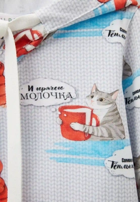 Толстовка Голивуд с принтом в голубом цвете