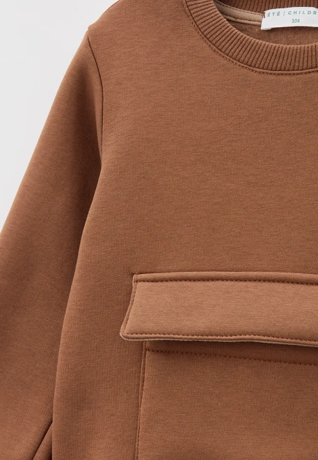 Костюм из свитшота и брюк из футера с начесом