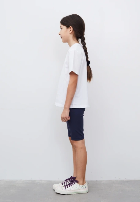 Велосипедки темно-синего цвета на резинке