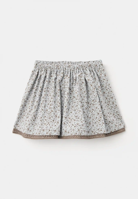 Юбка Джисель из теплого хлопка в голубом цвете