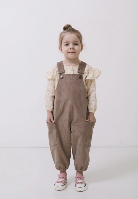 Комбинезон Эллиот из вельвета в темно-бежевом цвете