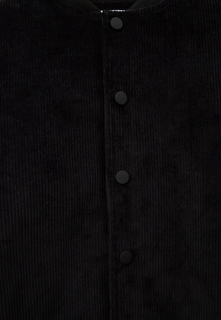 Бомбер черного цвета из вельвета