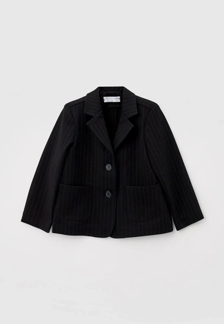 Пиджак прямого кроя с английским воротником из неопрена в полоску