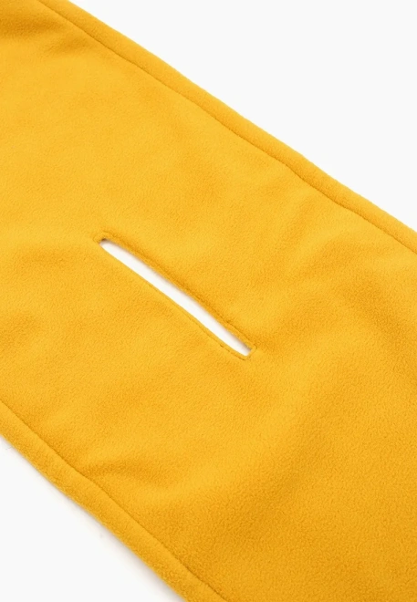 Шарф флисовый шафранового цвета