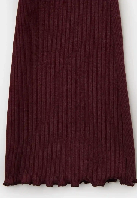 Брюки Мулан клеш в бордовом цвете