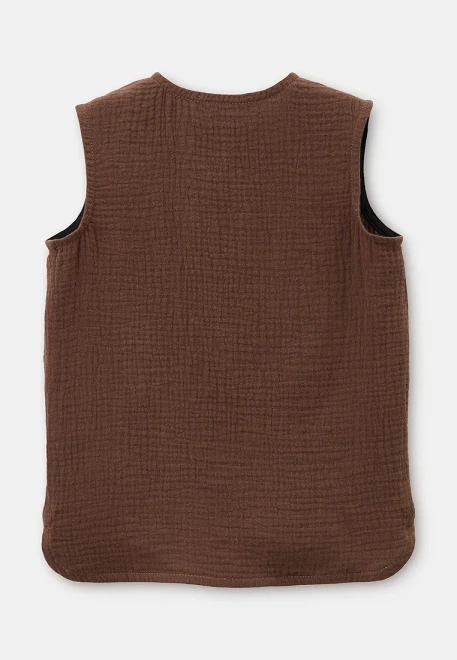 Рубашка без рукавов из муслина Рубашка без рукавов из муслина