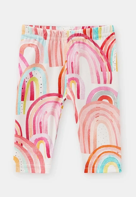 Леггинсы с радугой в розовом цвете