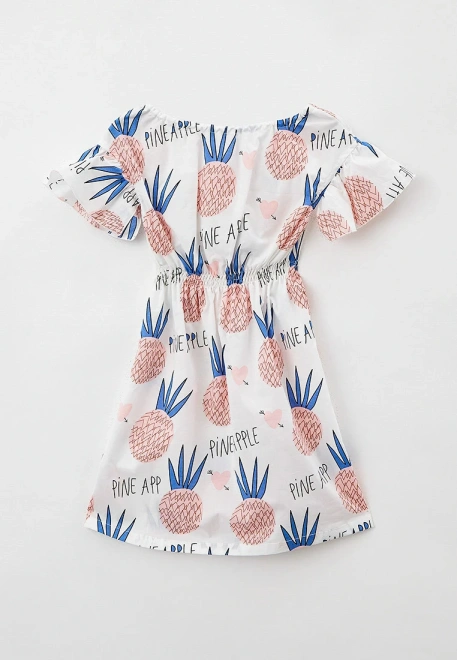 Платье летнее из хлопка с принтом ананасы