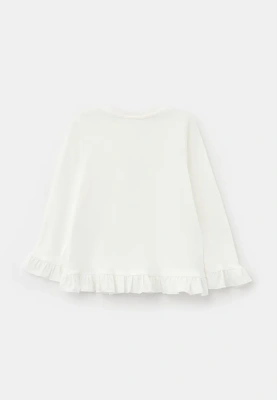 Блузка из интерлока молочного цвета