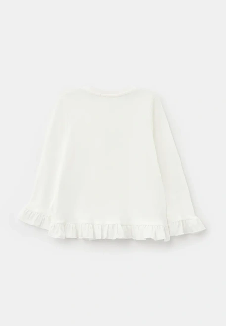 Блузка из интерлока молочного цвета