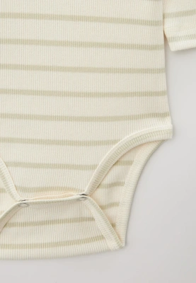 Боди в полоску из ткани в рубчик 