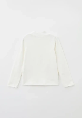 Водолазка прямого кроя их трикотажной ткани молочного цвета 