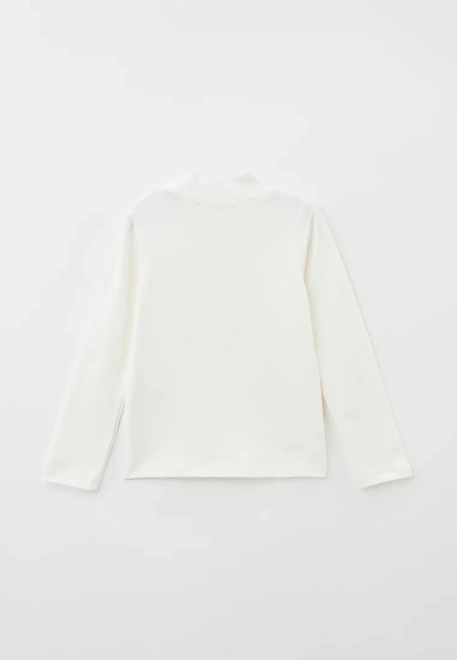 Водолазка прямого кроя их трикотажной ткани молочного цвета 