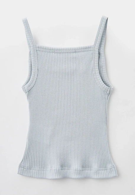 Майка укороченная из хлопка в рубчик