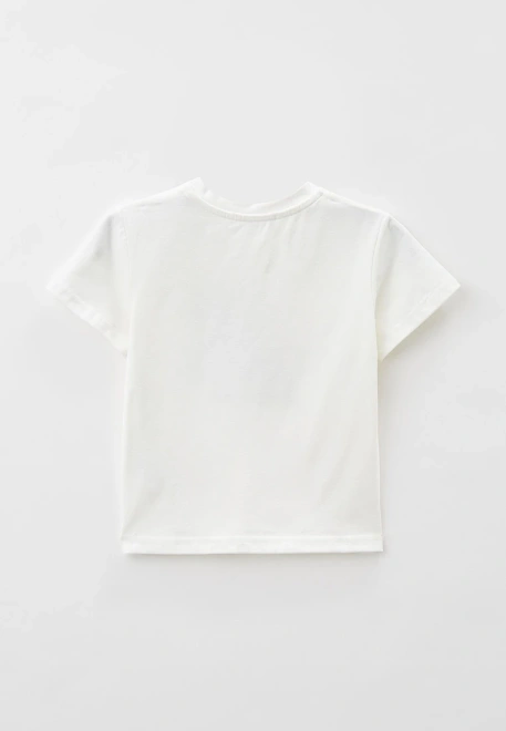 Футболка молочная с принтом слон 