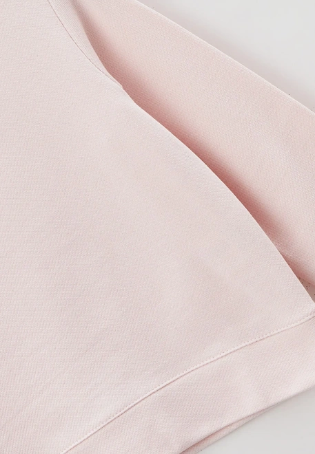 Свитшот из хлопкового трикотажа в бледно-розовом цвете