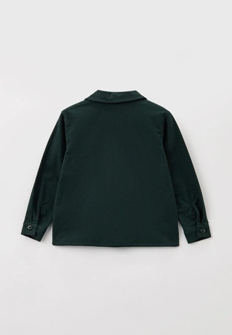 Рубашка из фланели для мальчика темно-зеленого цвета