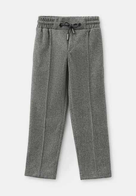 Брюки из трикотажа в мелкую клетку