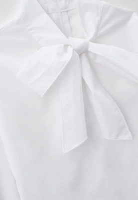 Блузка из хлопка с тонким рисунком на молнии 