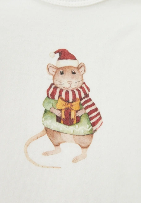 Боди Джулиан в молочном цвете с принтом