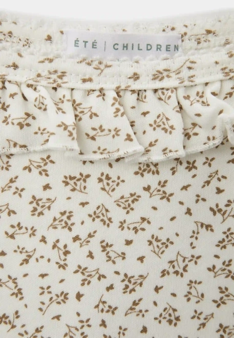 Боди Мико с веточками в молочном цвете