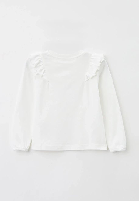 Лонгслив из мягкого трикотажного хлопка с рукавами на резинке