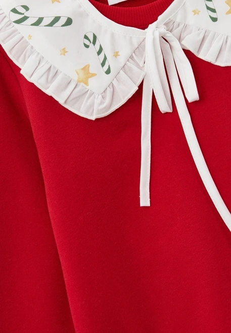 Костюм красный спортивный с брюками и сменными воротниками