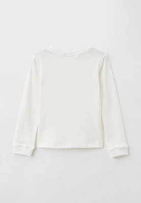 Лонгслив прямого кроя с пришивным элементом