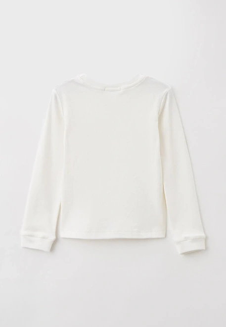 Лонгслив прямого кроя с пришивным элементом