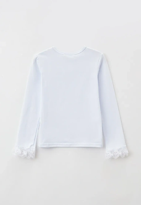 Лонгслив школьный с кружевом 